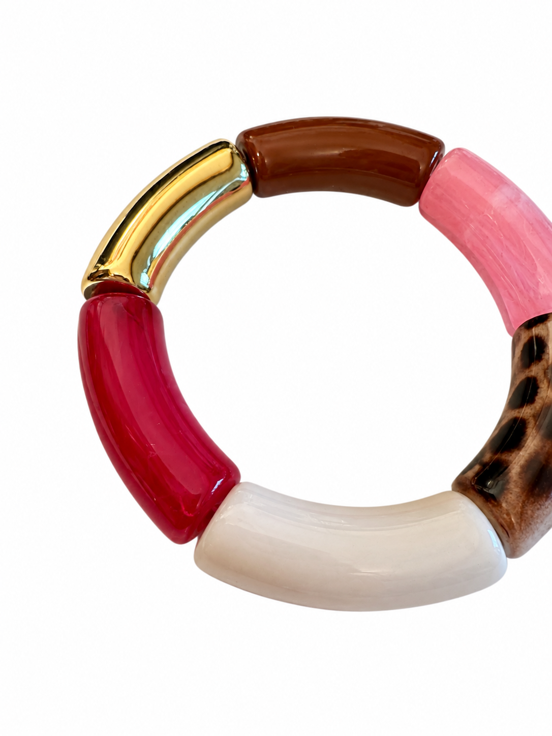 Bracelet ARCOIRIS rose & marron