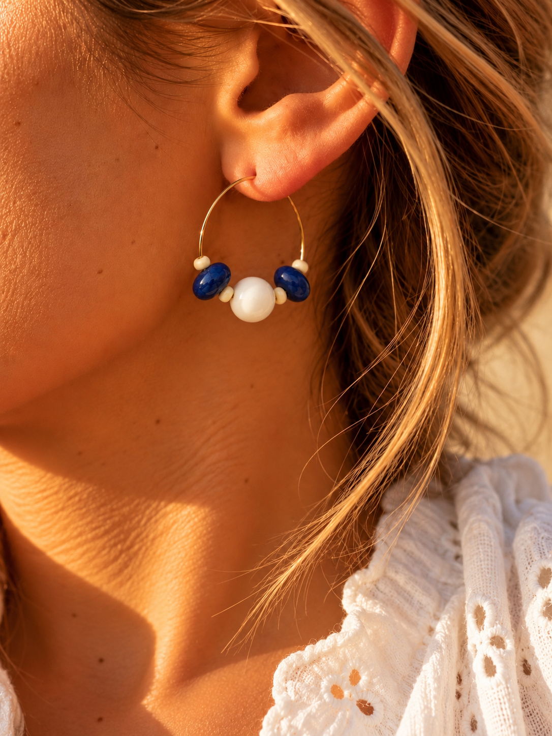 Boucles oreilles CHULA bleu