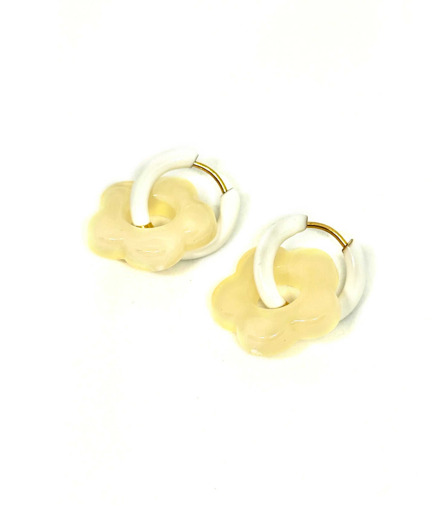 Boucles oreilles ONDA blanc