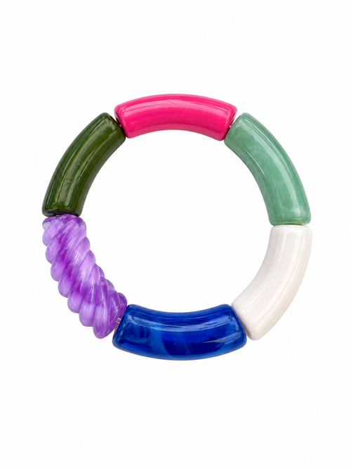 Bracelet ARCOIRIS violet, vert & bleu