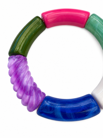 Bracelet ARCOIRIS violet, vert & bleu