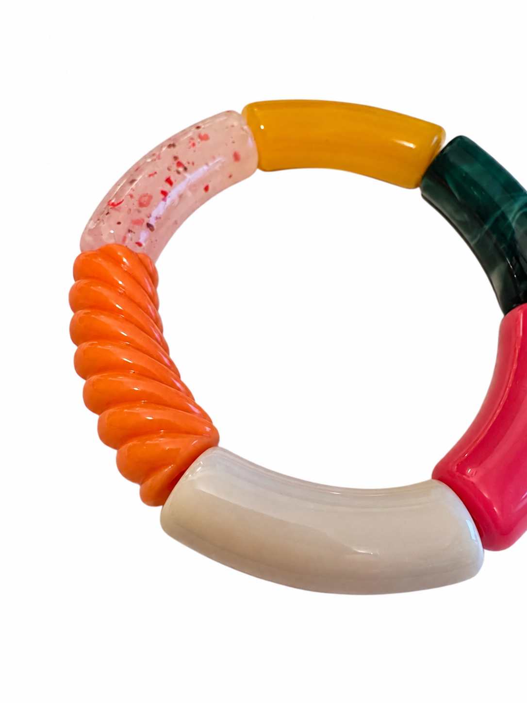 Bracelet ARCOIRIS rose, orange & vert