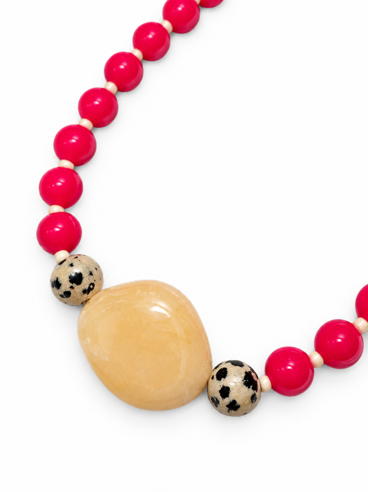 Collier PEPITA fushia