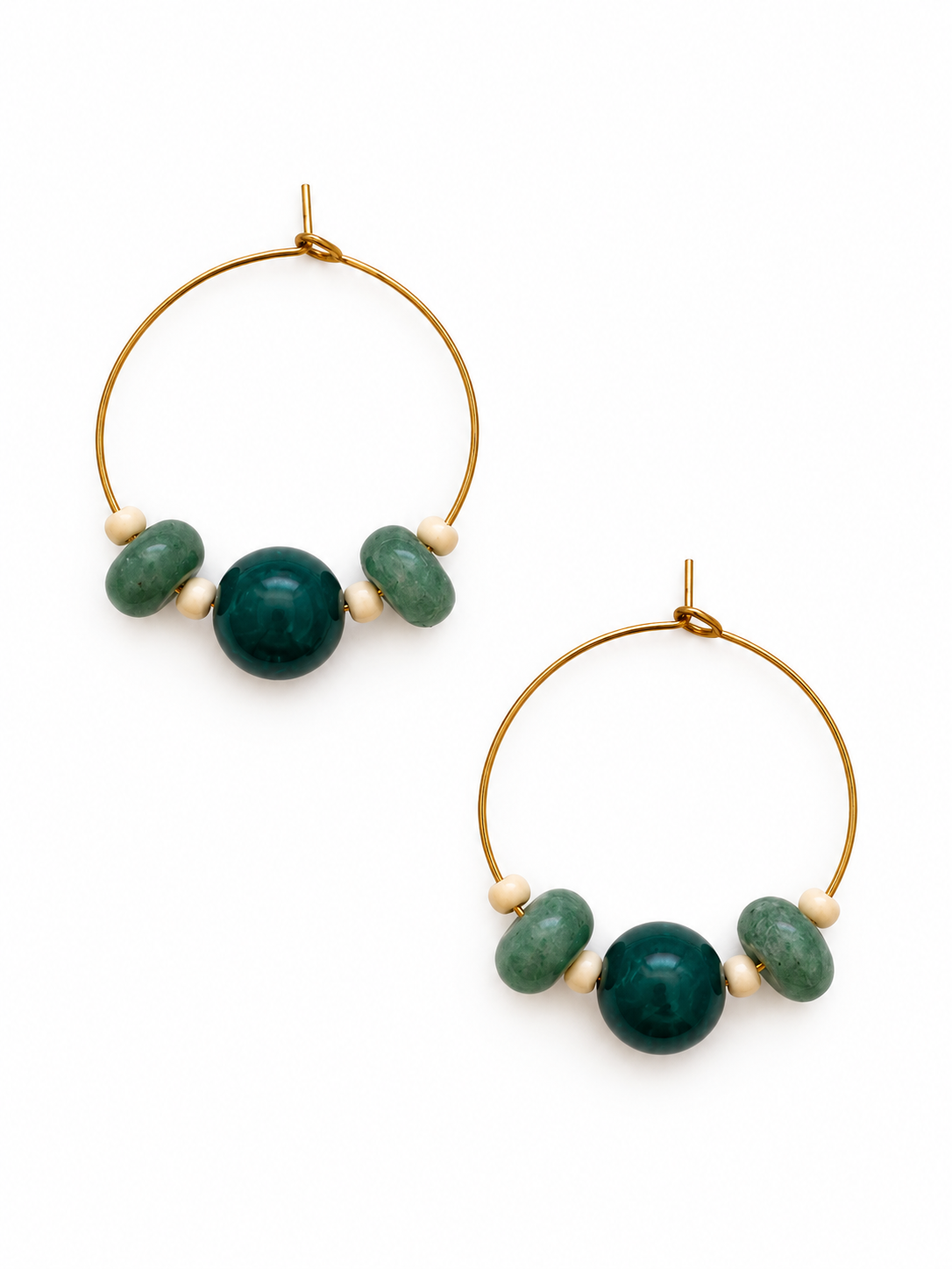 Boucles oreilles CHULA verte