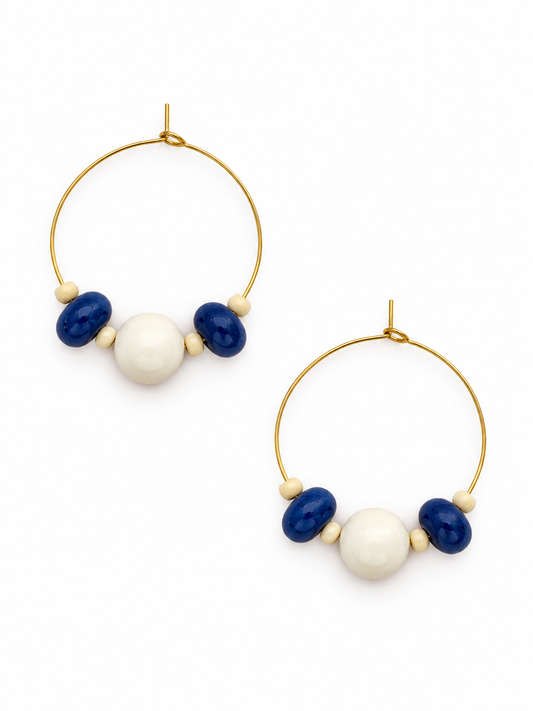 Boucles oreilles CHULA bleu