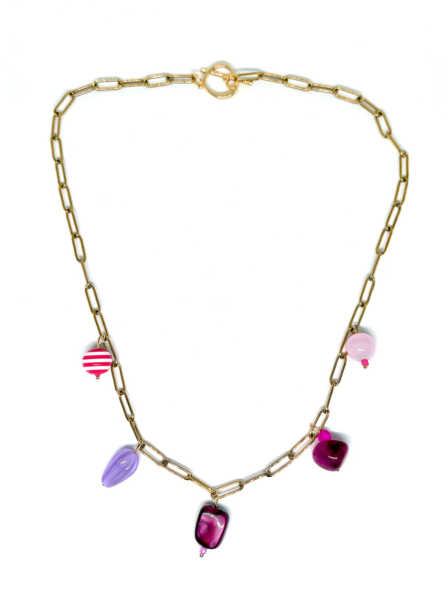 Collier COLORADAS fuschia/prune