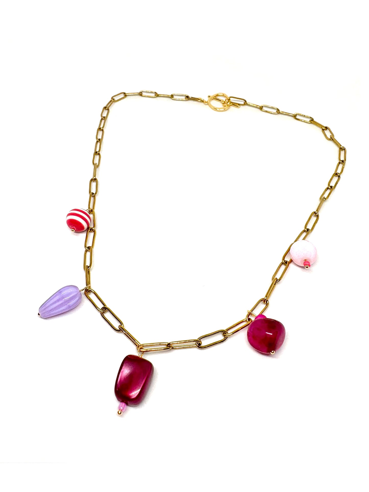 Collier COLORADAS fuschia/prune