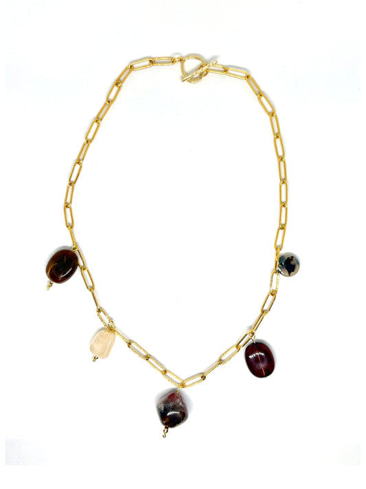 Collier COLORADAS beige/marron