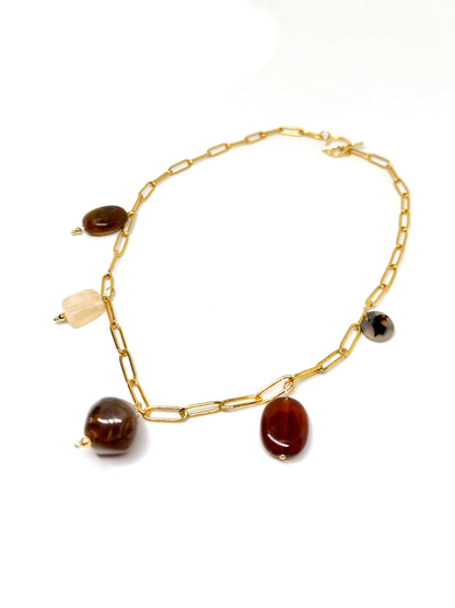 Collier COLORADAS beige/marron