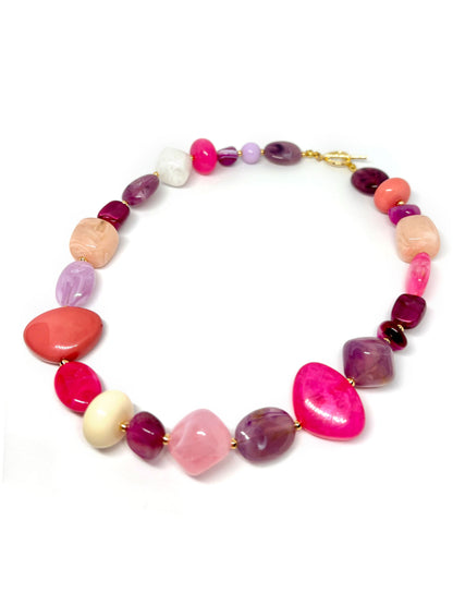 Collier BERLINGOT fuschia/prune