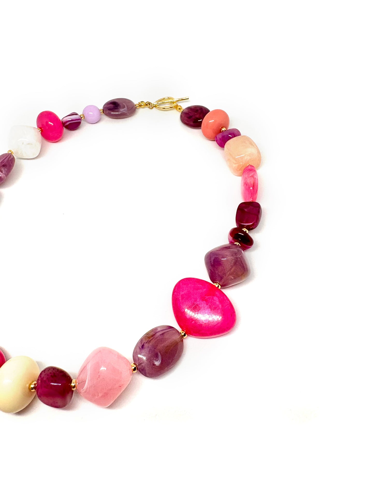 Collier BERLINGOT fuschia/prune