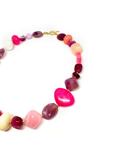 Collier BERLINGOT fuschia/prune