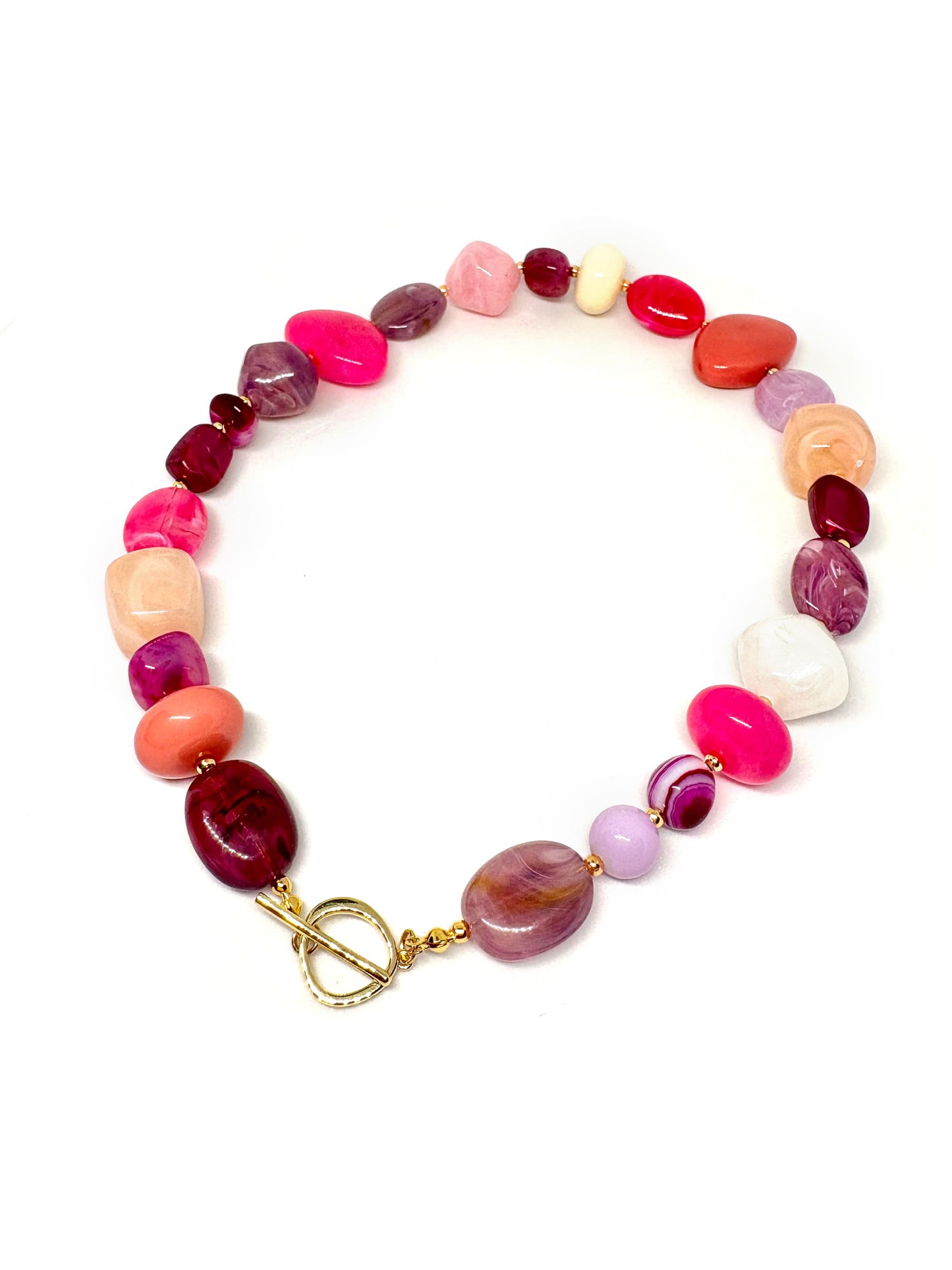Collier BERLINGOT fuschia/prune