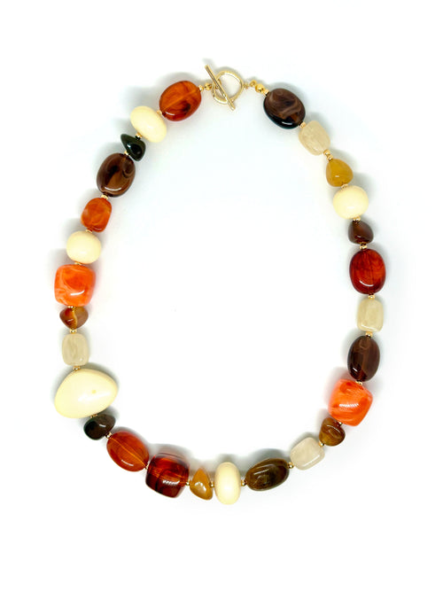 Collier BERLINGOT beige/marron