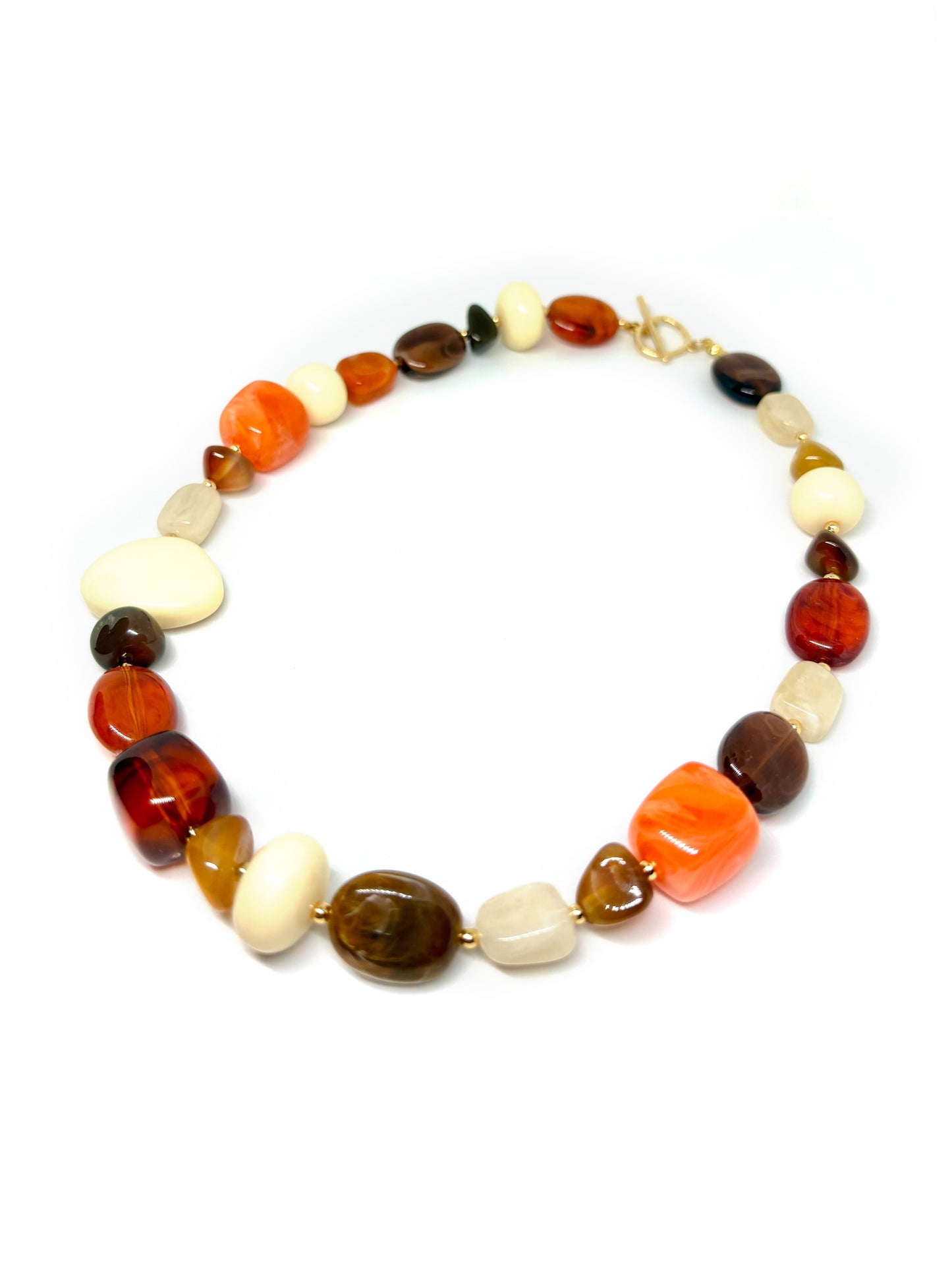 Collier BERLINGOT beige/marron