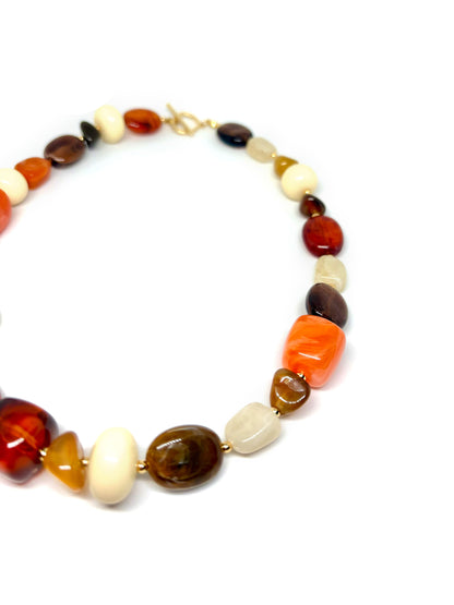 Collier BERLINGOT beige/marron