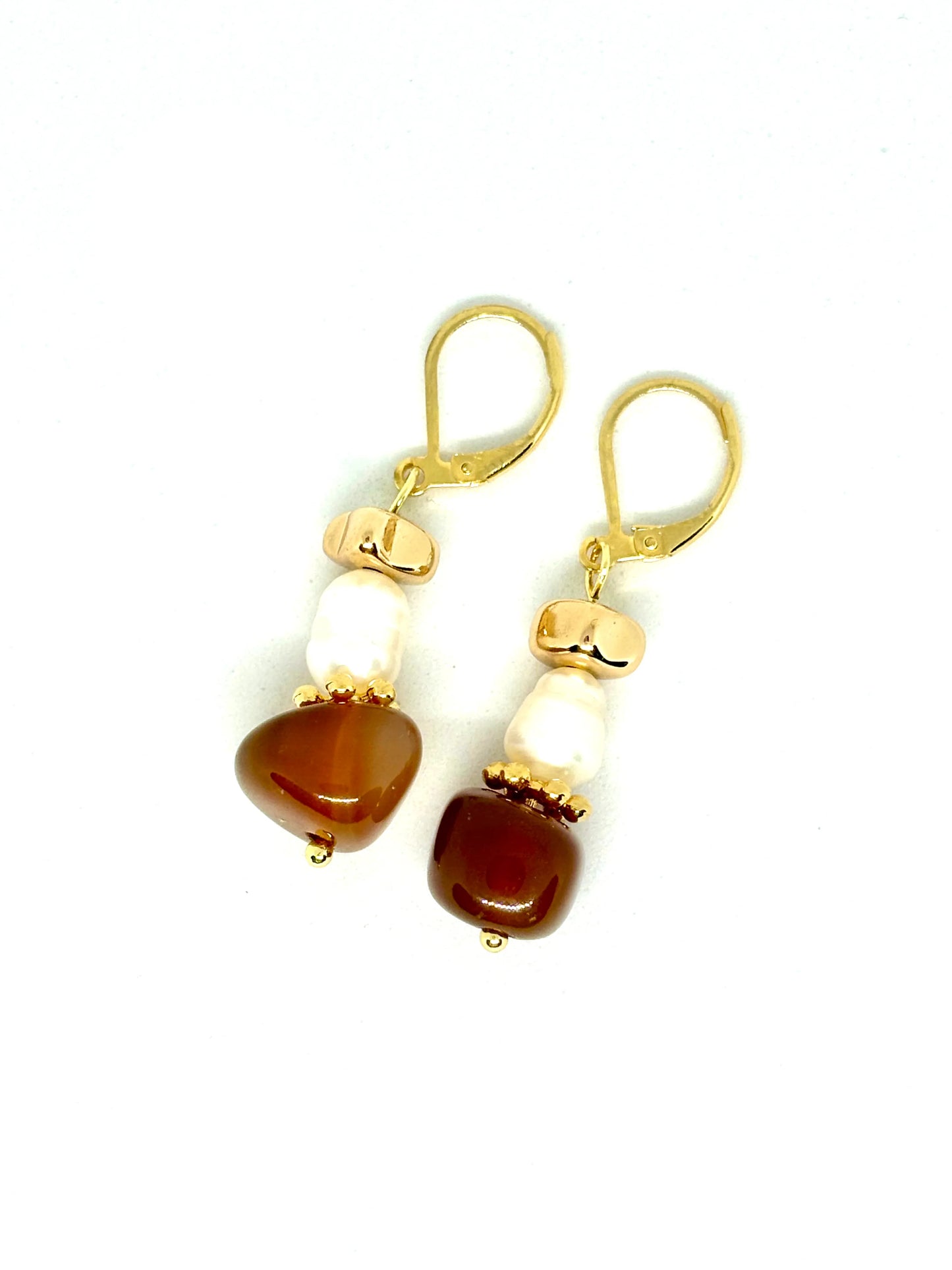 Boucles oreilles PERLA marron