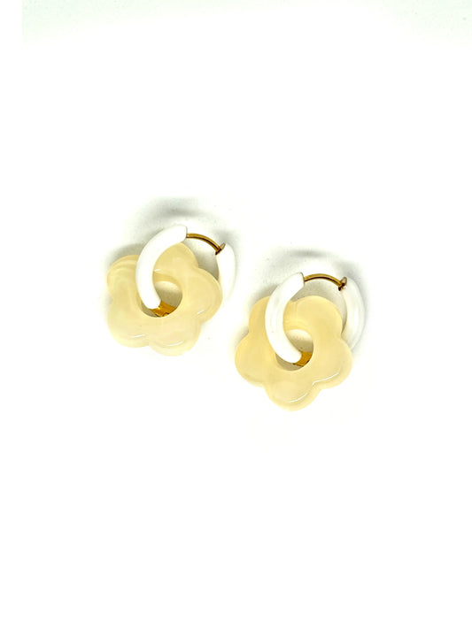 Boucles oreilles ONDA blanc