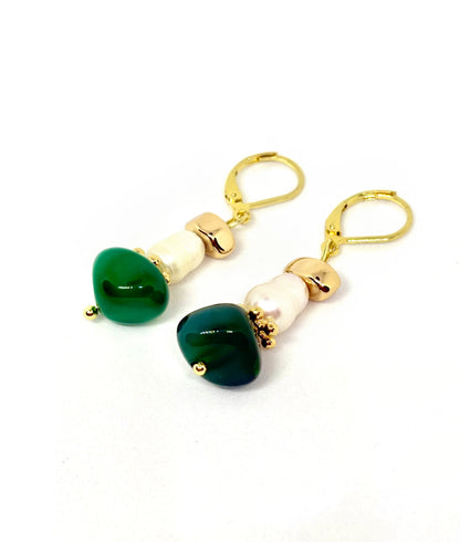 Boucles oreilles PERLA vert