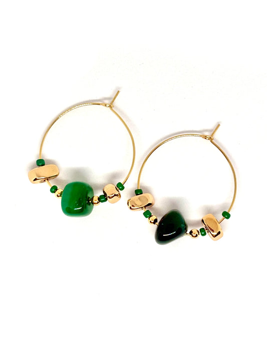 Boucles oreilles EMA vert