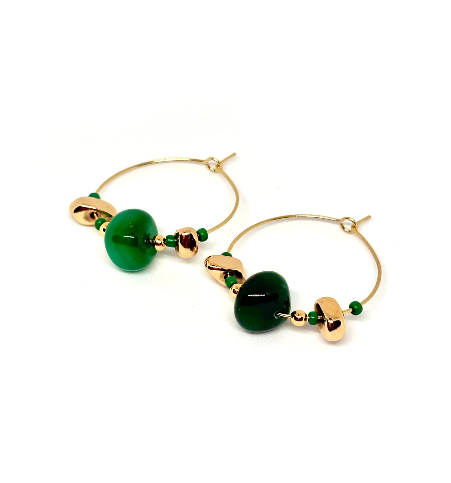 Boucles oreilles EMA vert