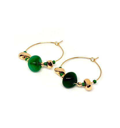 Boucles oreilles EMA vert