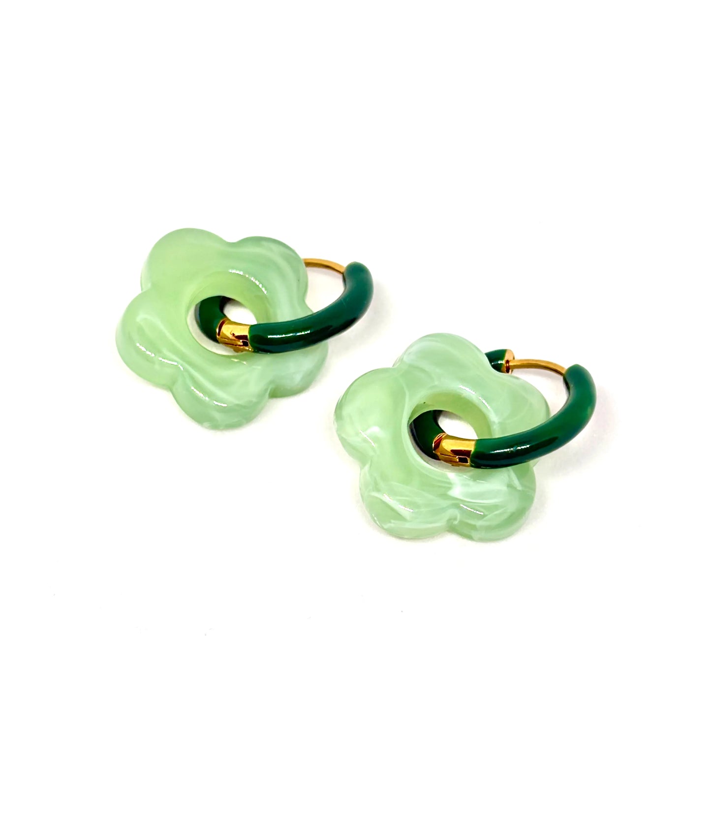 Boucles oreilles ONDA vert