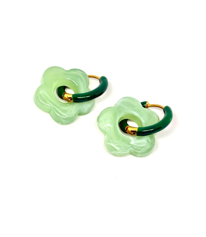 Boucles oreilles ONDA vert
