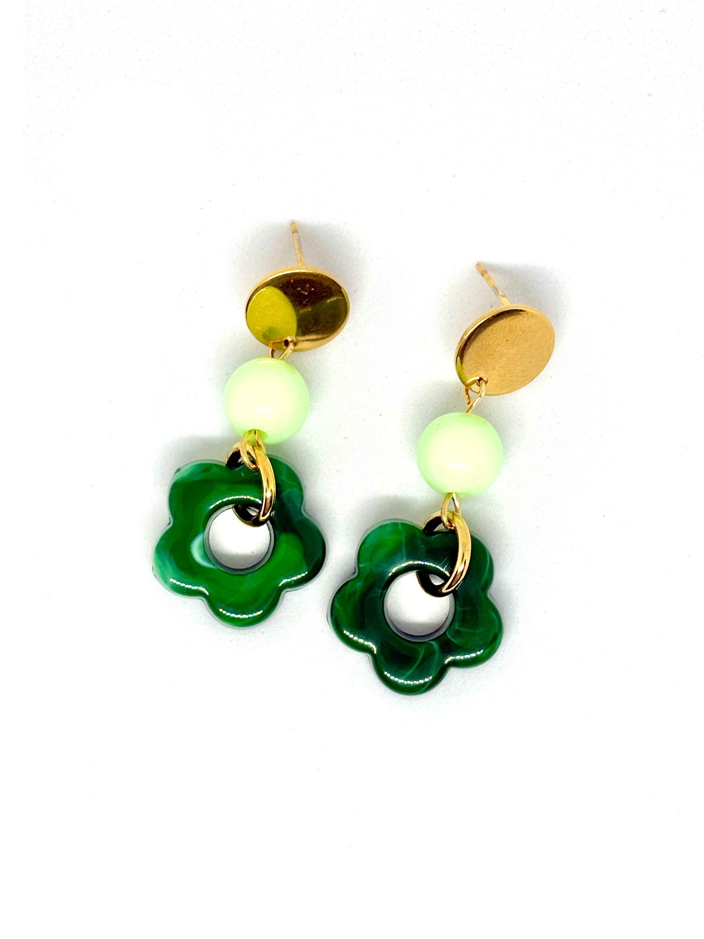 Boucles oreilles SUZY vert