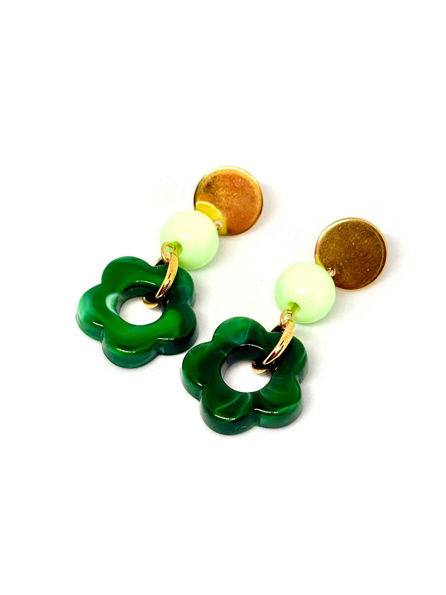 Boucles oreilles SUZY vert