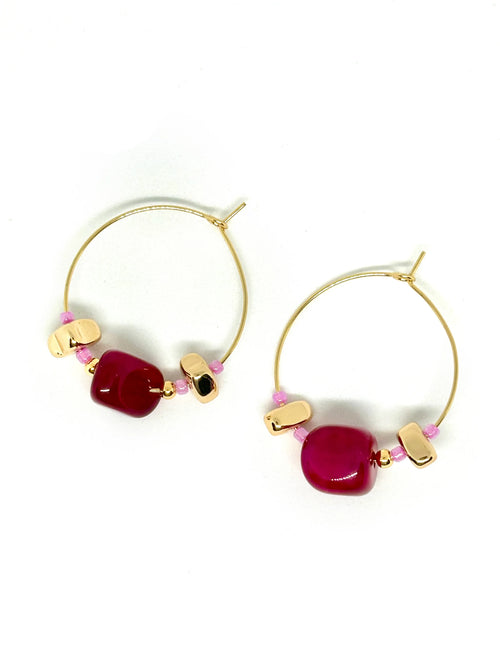 Boucles oreilles EMA violet