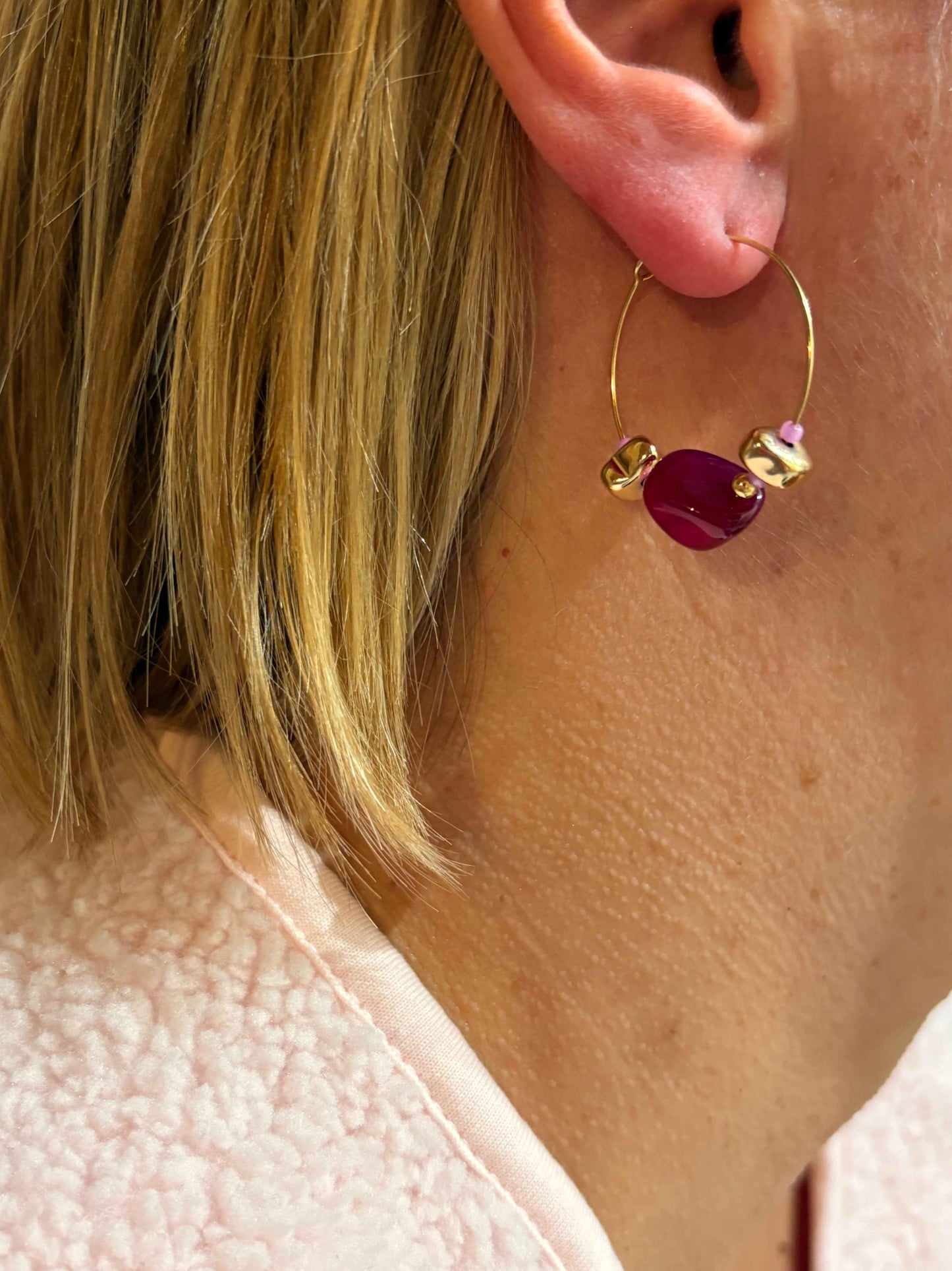 Boucles oreilles EMA violet