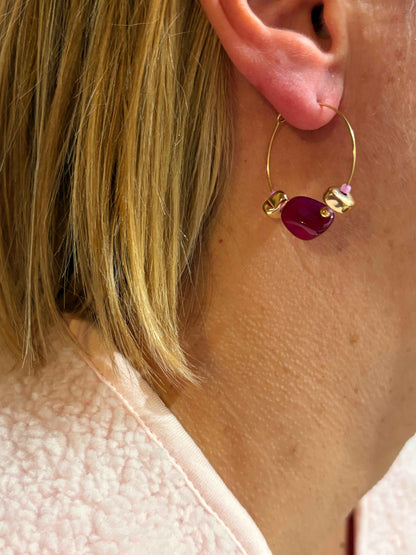 Boucles oreilles EMA violet